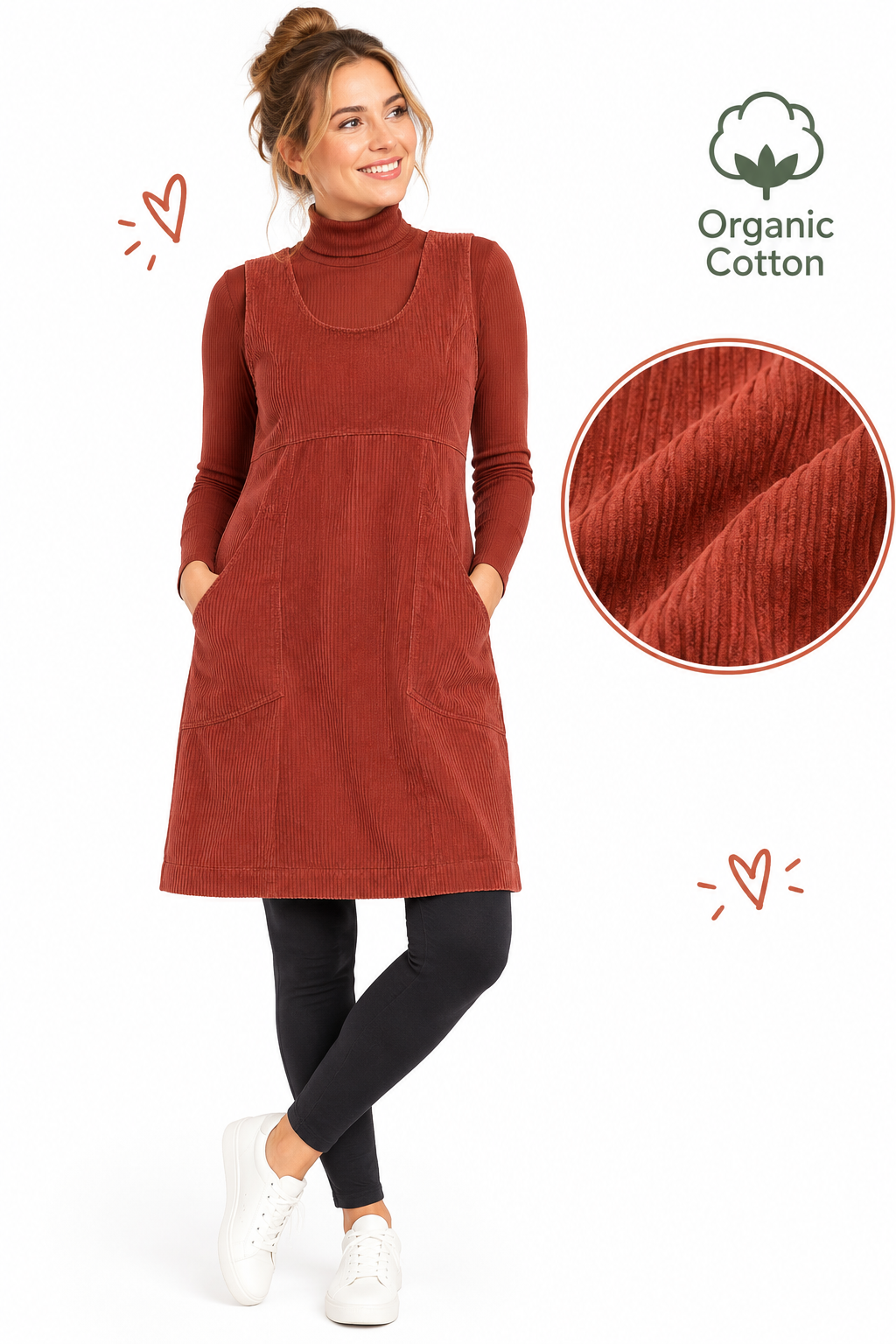 Amberley utility dress - cotton corduroy